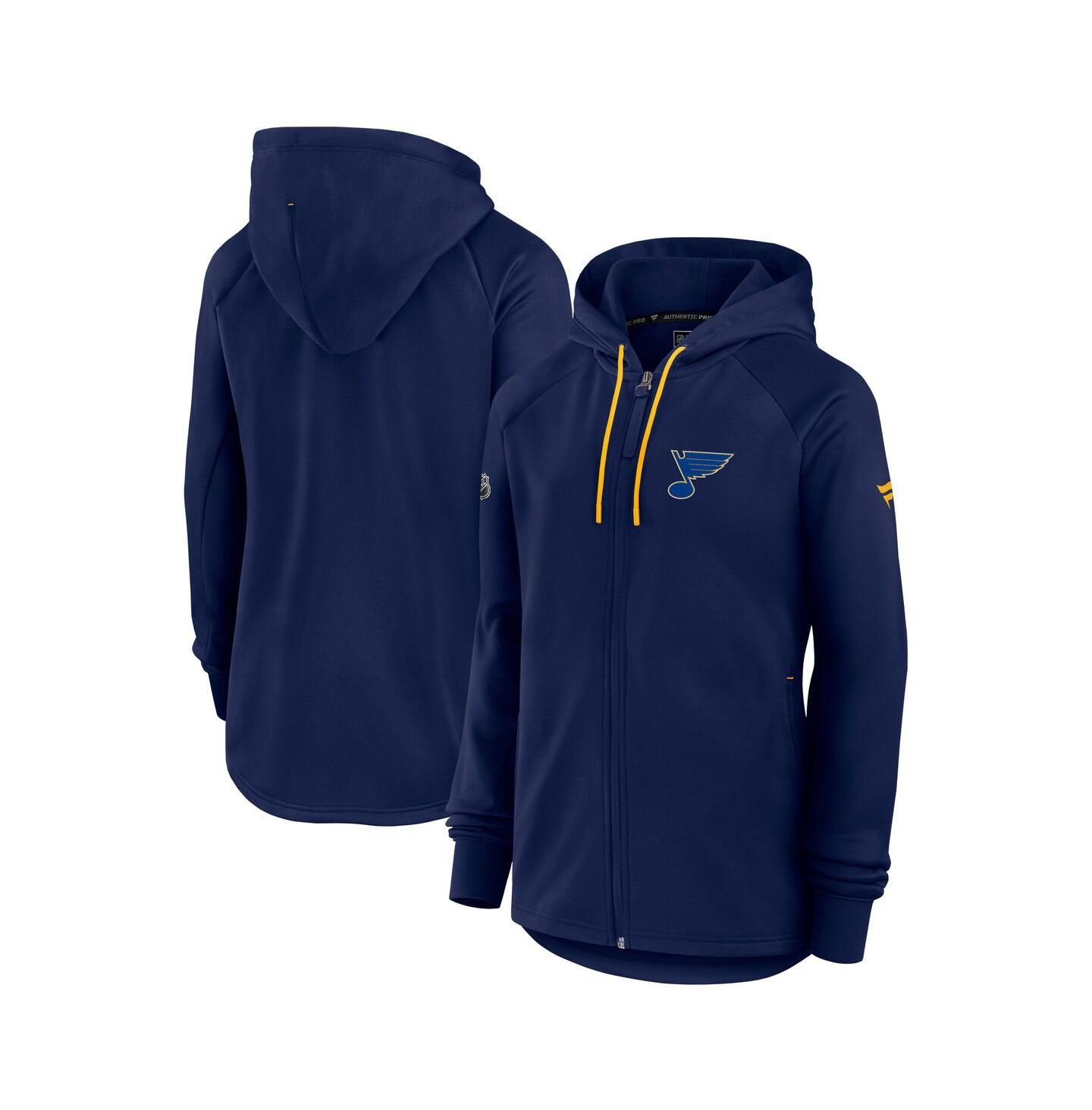 Женская куртка Fanatics Navy St. Louis Blues Authentic Pro Rink Fleece Full-Zip — фото 1