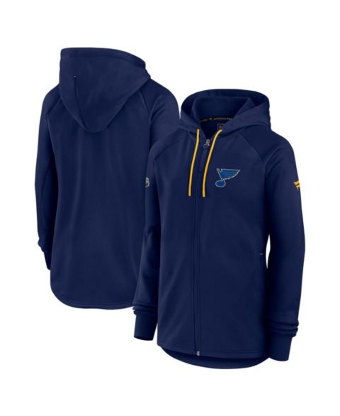 Женские куртки Fanatics Women's Navy St. Louis Blues Authentic Pro Rink Fleece Full-Zip Jacket