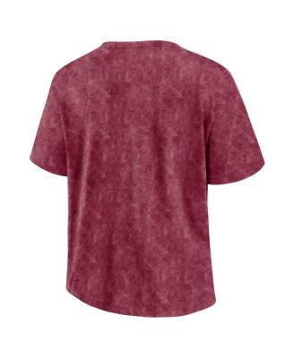 Women's Burgundy Colorado Avalanche Faded Wash T-Shirt