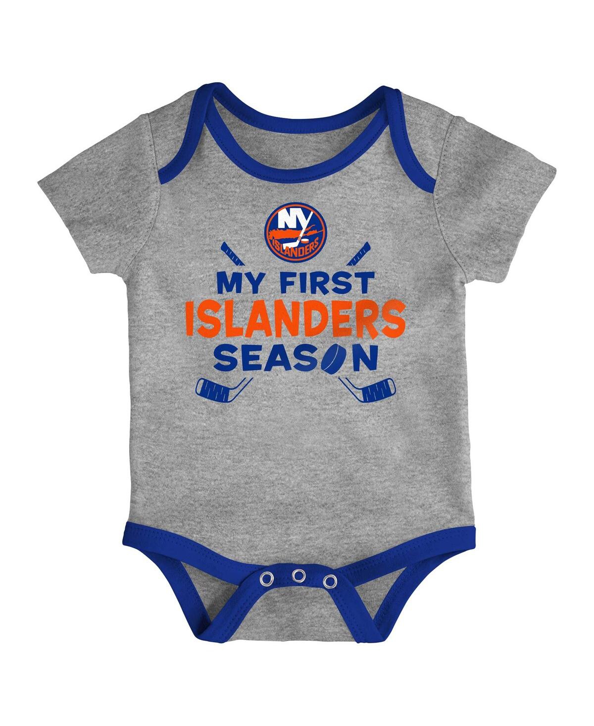 Outerstuff Baby Boys And Girls 3-piece New York Islanders Legend Bodysuit Set In Blue
