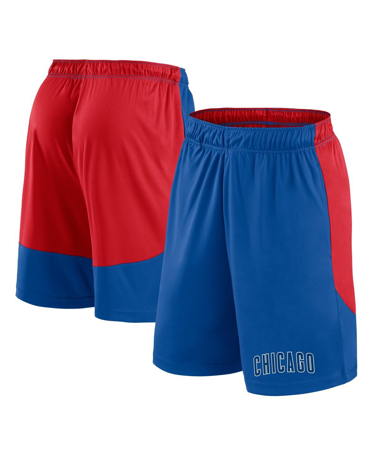 Men's Royal/Red Chicago Cubs Launch Polyester Shorts - Royal, Red