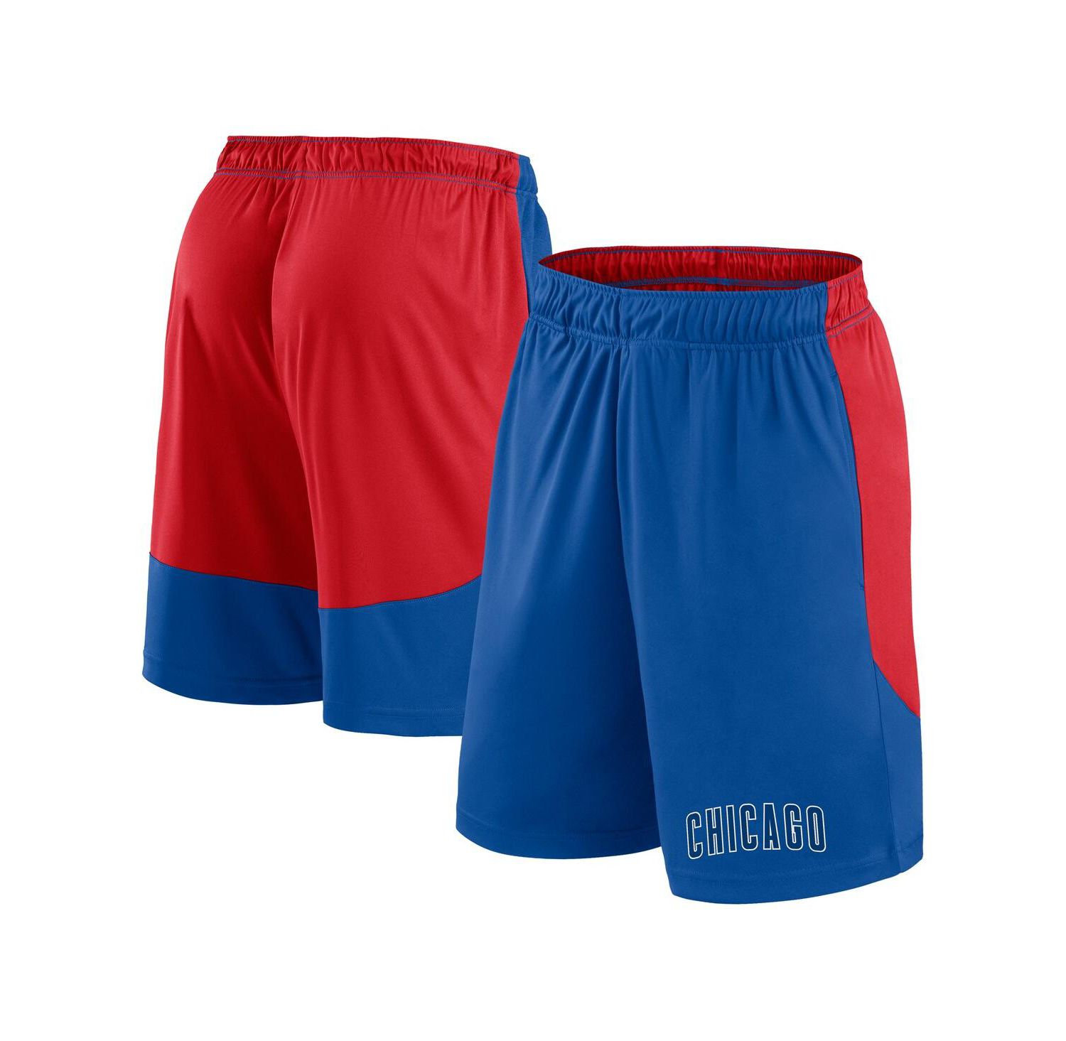 Men's Royal/Red Chicago Cubs Launch Polyester Shorts