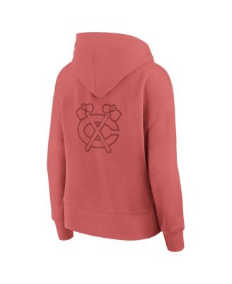 Women's Red Chicago Blackhawks Elements Future Ground Subtle Tonal Pullover Hoodie