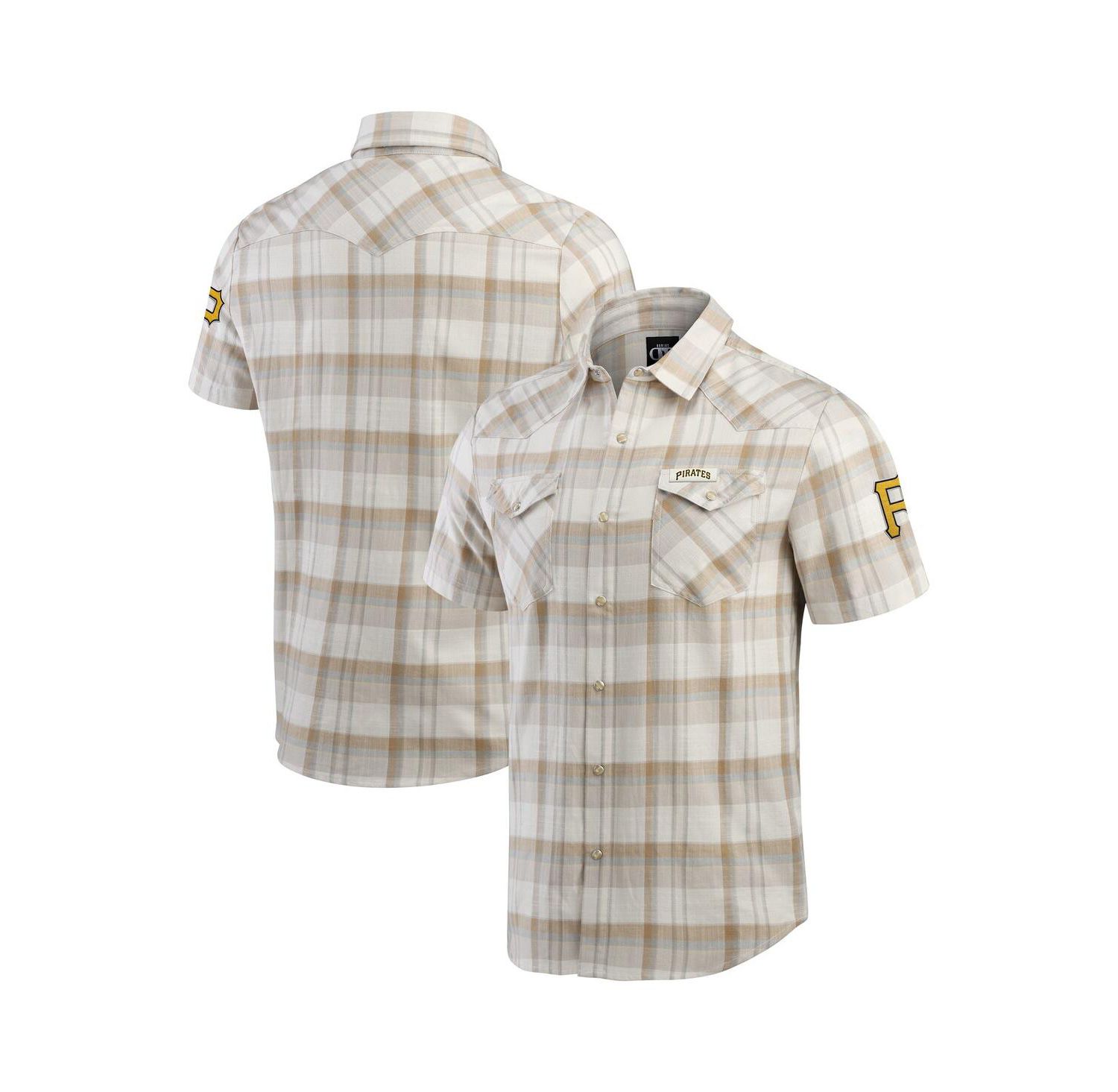 Darius Rucker Collection by Men's Gray Pittsburgh Pirates Plaid Full-Snap Shirt