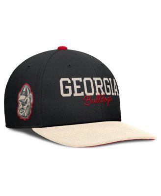 Nike - Men's Black/Cream Georgia Bulldogs Pro Legacy Script Snapback Hat