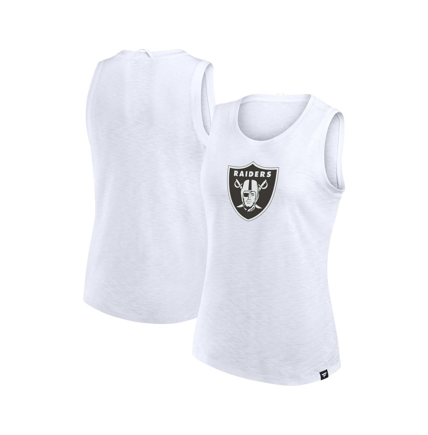 Женский топ Fanatics White Las Vegas Raiders Slub — фото 1