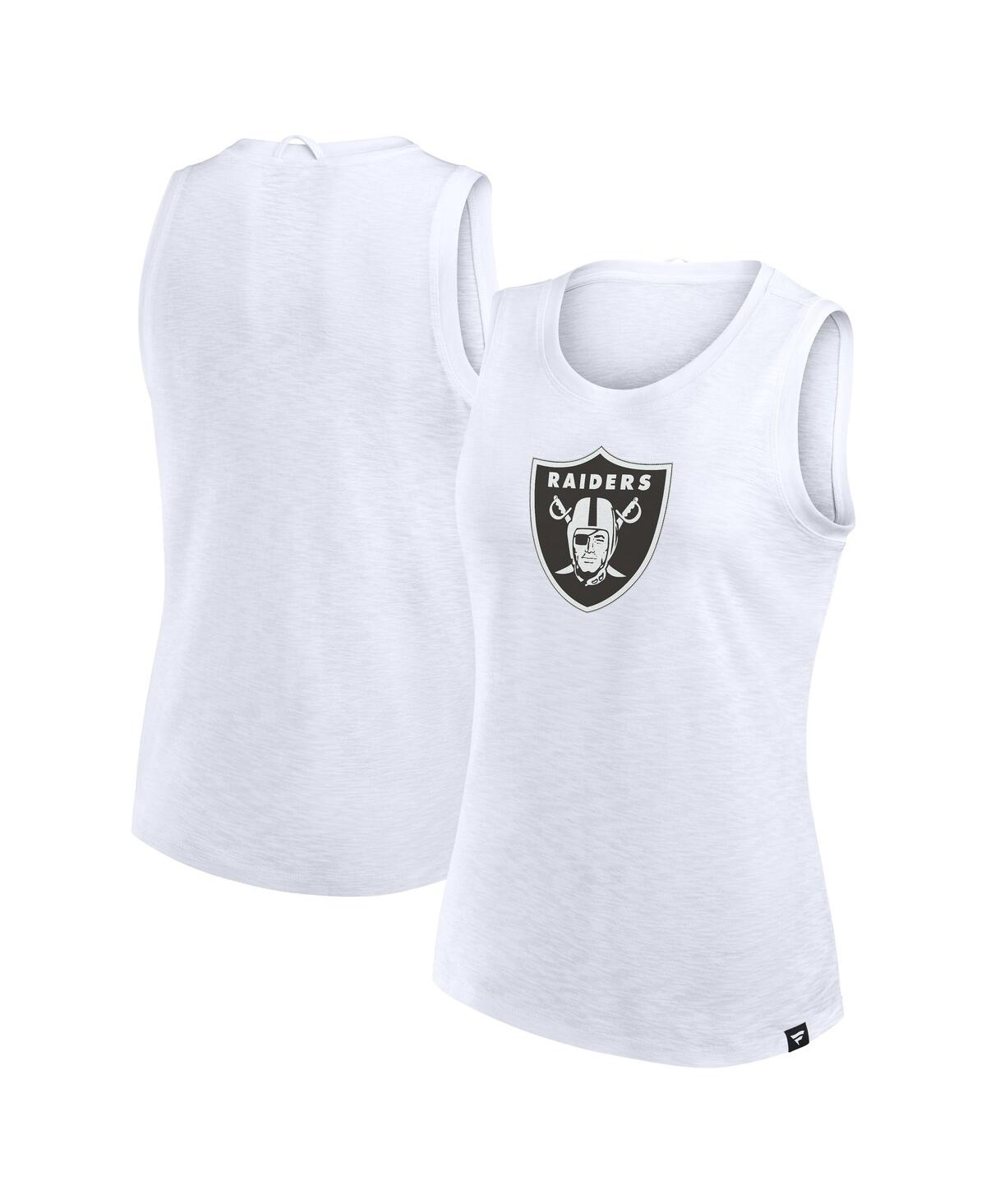 Fanatics Women's White Las Vegas Raiders Slub Tank Top