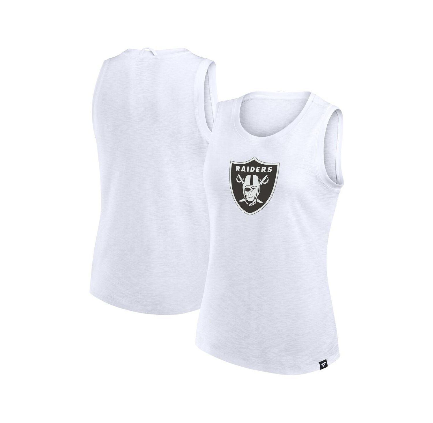 Women's White Las Vegas Raiders Slub Tank Top