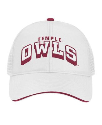Men's White Temple Owls Wyatt Adjustable Hat