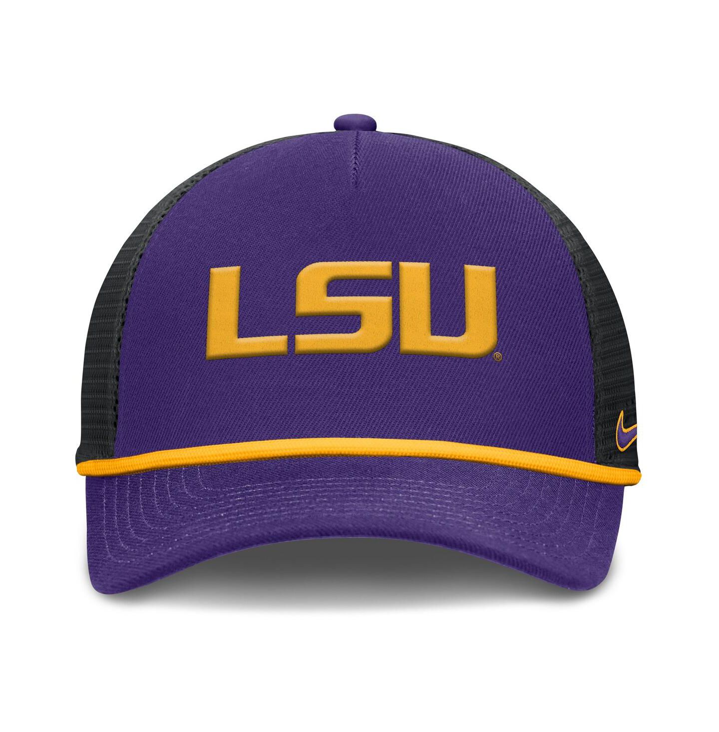 Мужская кепка Nike Purple LSU Tigers Rise Primetime Trucker Adjustable Hat — фото 2