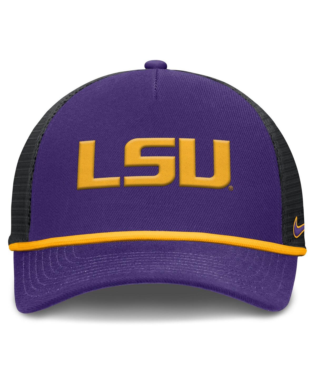 Nike Purple Lsu Tigers Rise Primetime Trucker Adjustable Hat In Purple