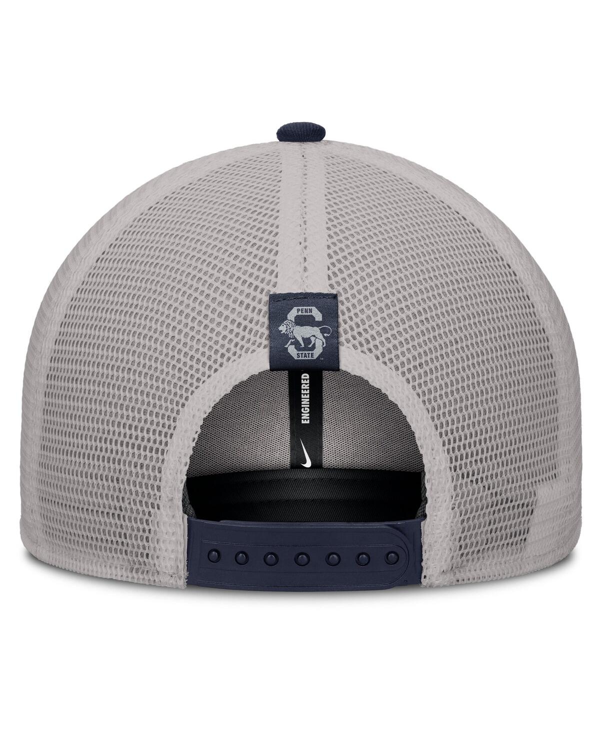 Nike Navy/gray Penn State Nittany Lions Legacy Arch Rise Performance Trucker Adjustable Hat In Multi