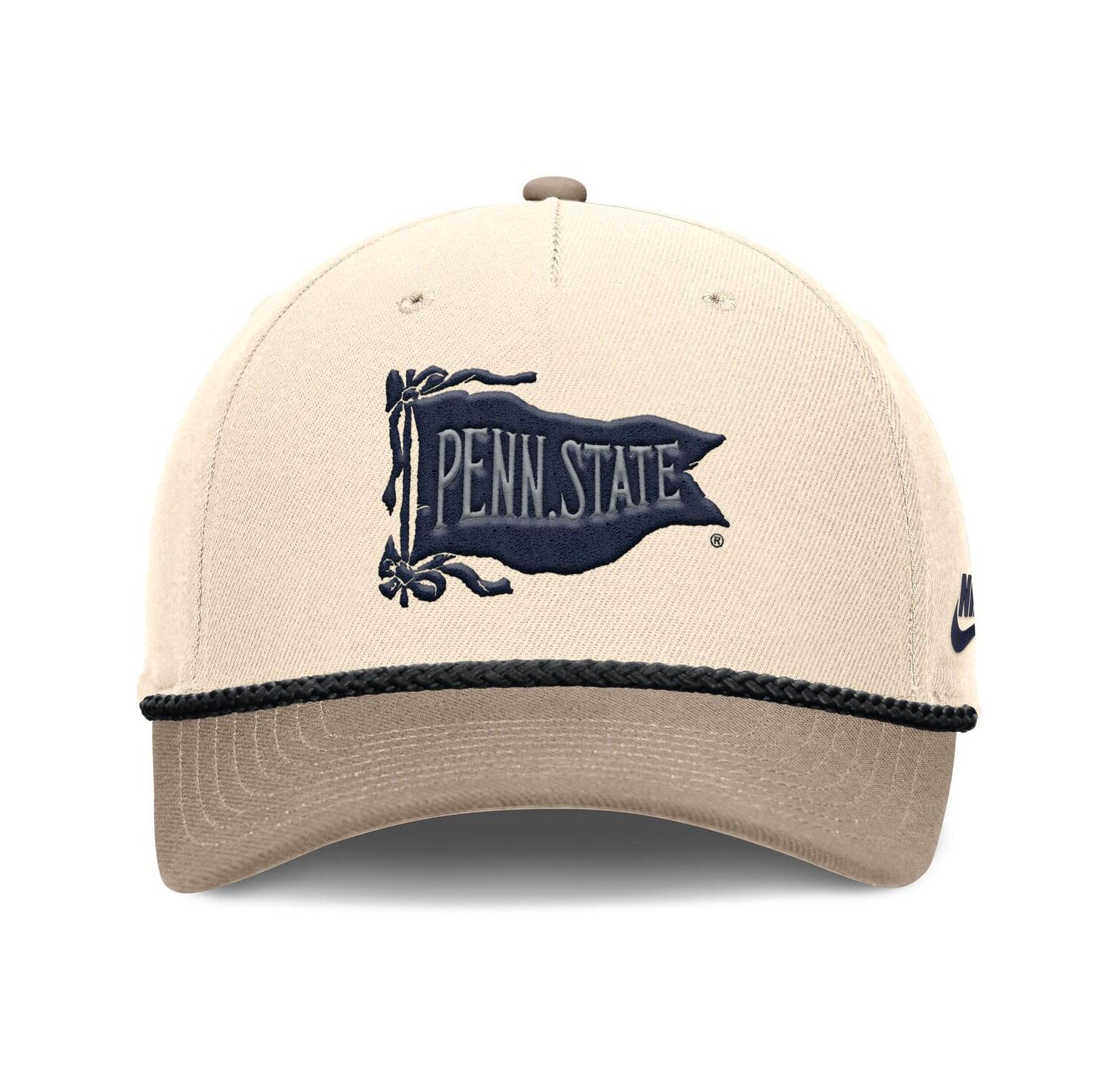 Men's Natural Penn State Nittany Lions Rise Legacy Throwback Logo Adjustable Hat