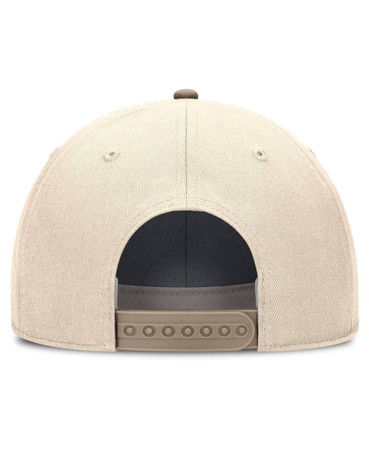 Nike Men's Natural Stanford Cardinal Rise Legacy Throwback Logo Adjustable Hat In Brown