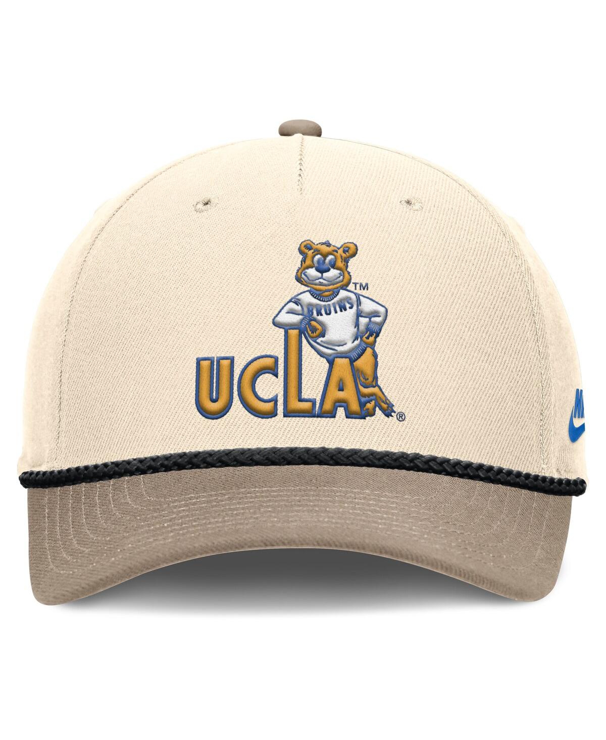 Nike Men's Natural Ucla Bruins Rise Legacy Throwback Logo Adjustable Hat In Brown