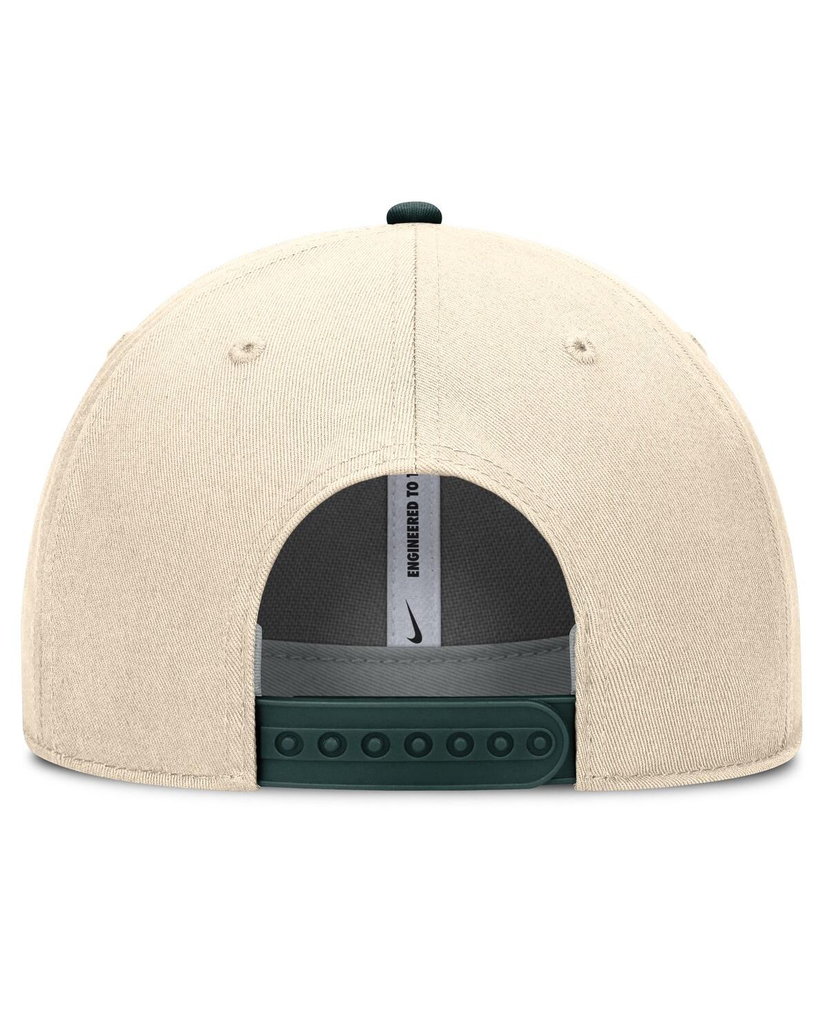 Nike Men's Natural Michigan State Spartans Rise Legacy Adjustable Hat In Brown