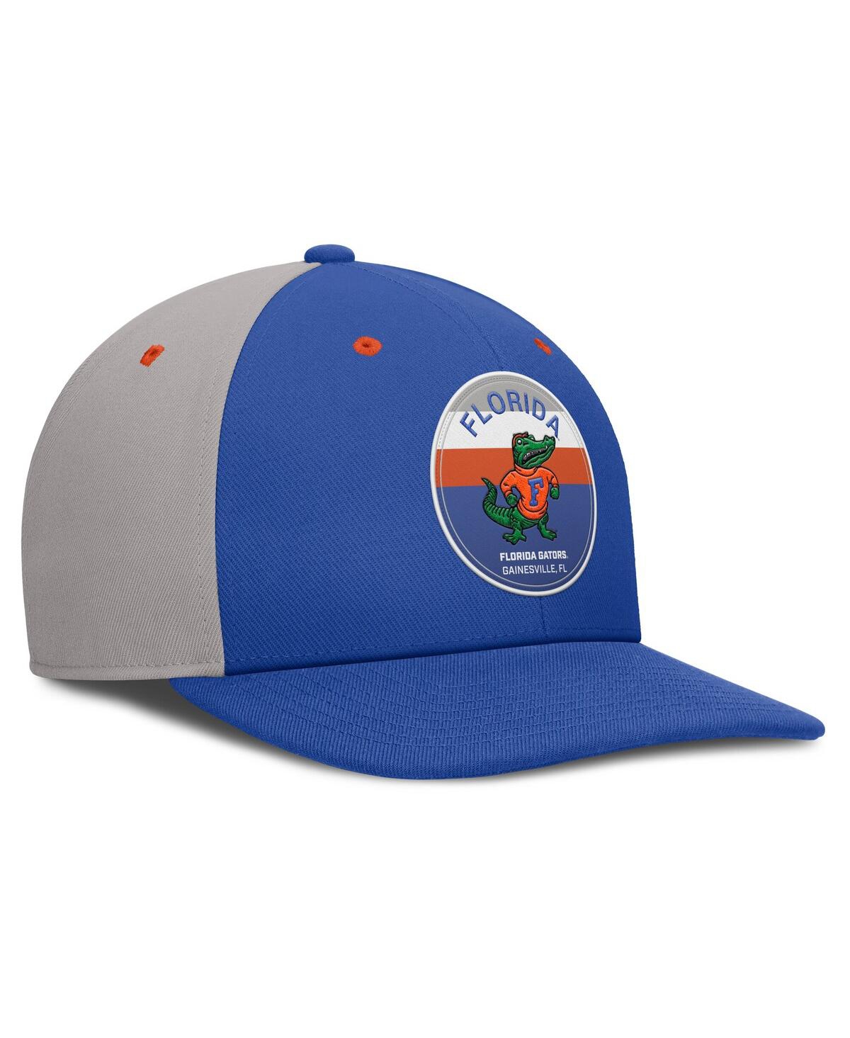 Nike Men's Royal/gray Florida Gators Prep Pro Performance Snapback Hat In Multi