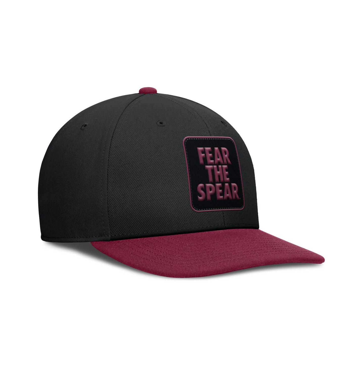 Мужская кепка Nike Black/Garnet Florida State Seminoles 2025 Sideline Campus Pro Local Snapback Hat — фото 3