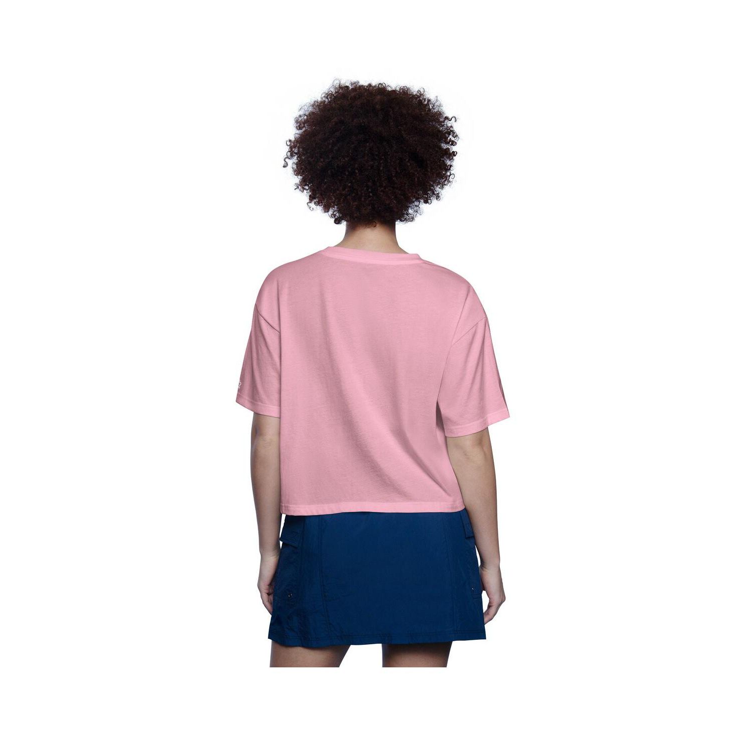 Women's Pink Cleveland Guardians Play the Ball Boxy Cropped T-Shirt