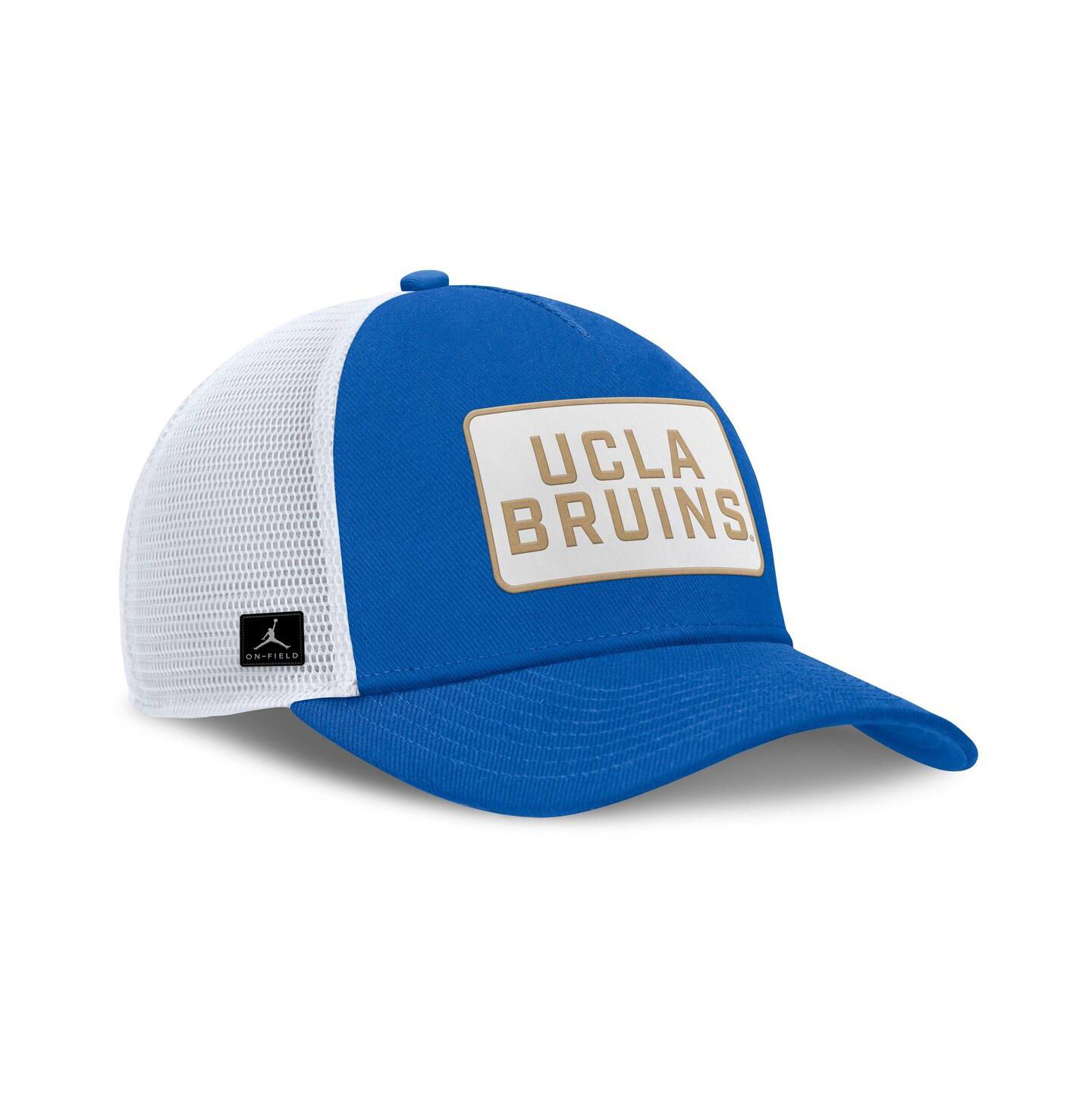 Мужская кепка Jordan Blue/White Ucla Bruins 2025 On-Field Rise Patch Trucker Adjustable Hat — фото 3