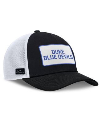 Men's Black/White Duke Blue Devils 2025 On-Field Rise Patch Trucker Adjustable Hat