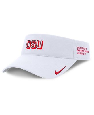 Nike - Men's White Ohio State Buckeyes 2025 On-Field Gameday Performance Ace Adjustable Visor