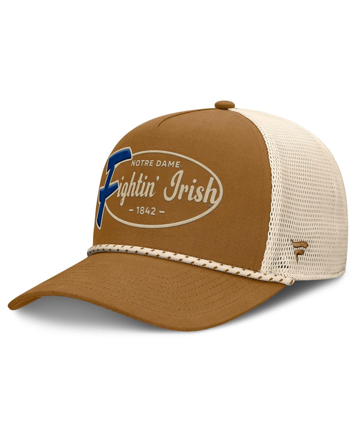 Men's Brown Notre Dame Fighting Irish Trucker Adjustable Hat - Brown
