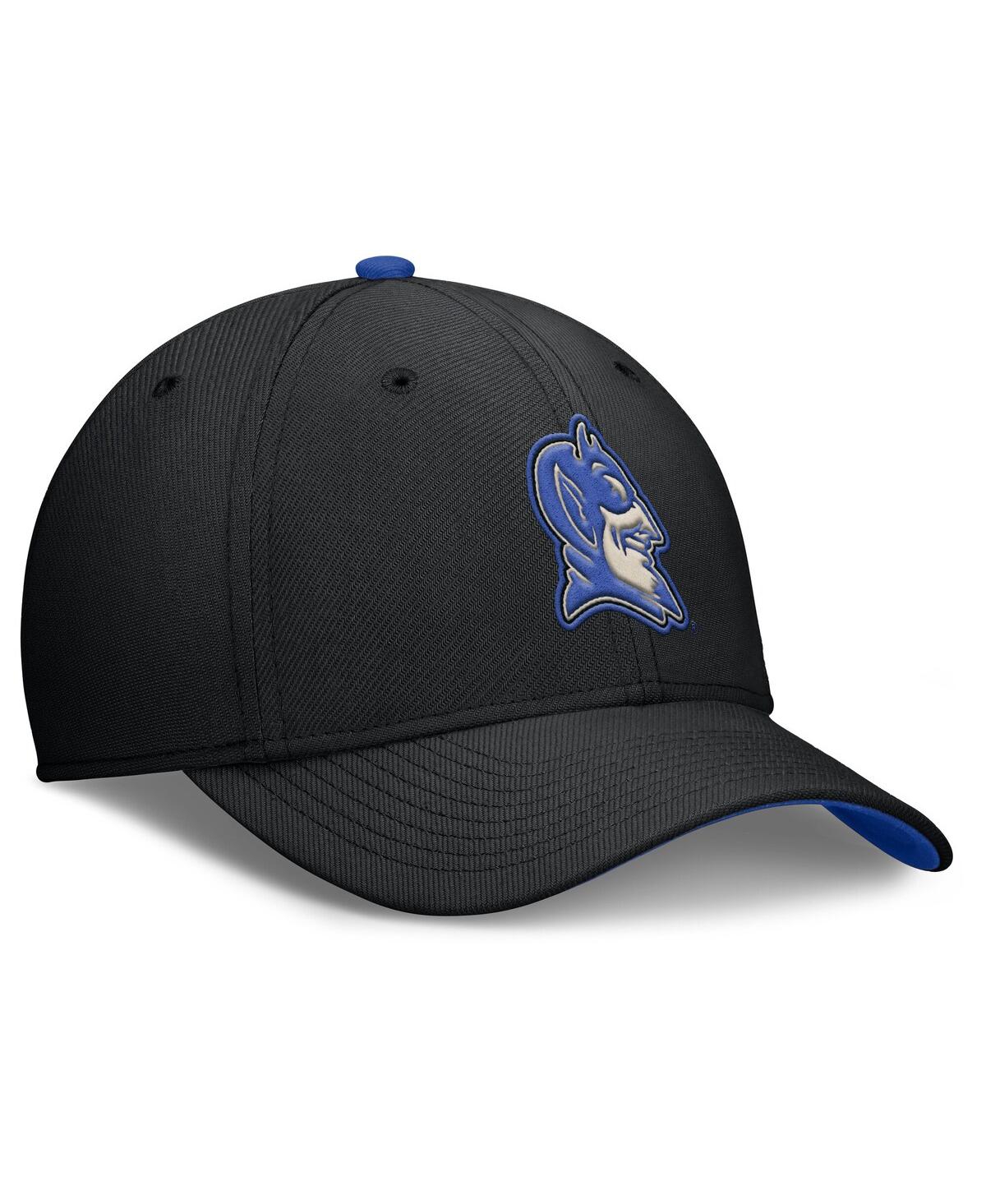 Nike Black Duke Blue Devils Legacy Rise Performance Flex Hat In Black