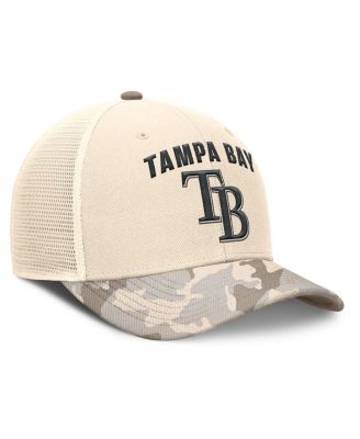 Men's Natural Tampa Bay Rays Camo Natural Pack Rise Adjustable Trucker Hat
