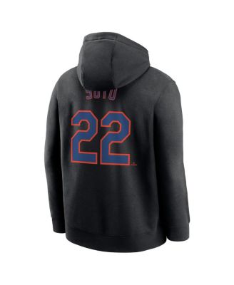 Men's Juan Soto Black New York Mets Player Name Number Club Fleece Pullover Hoodie