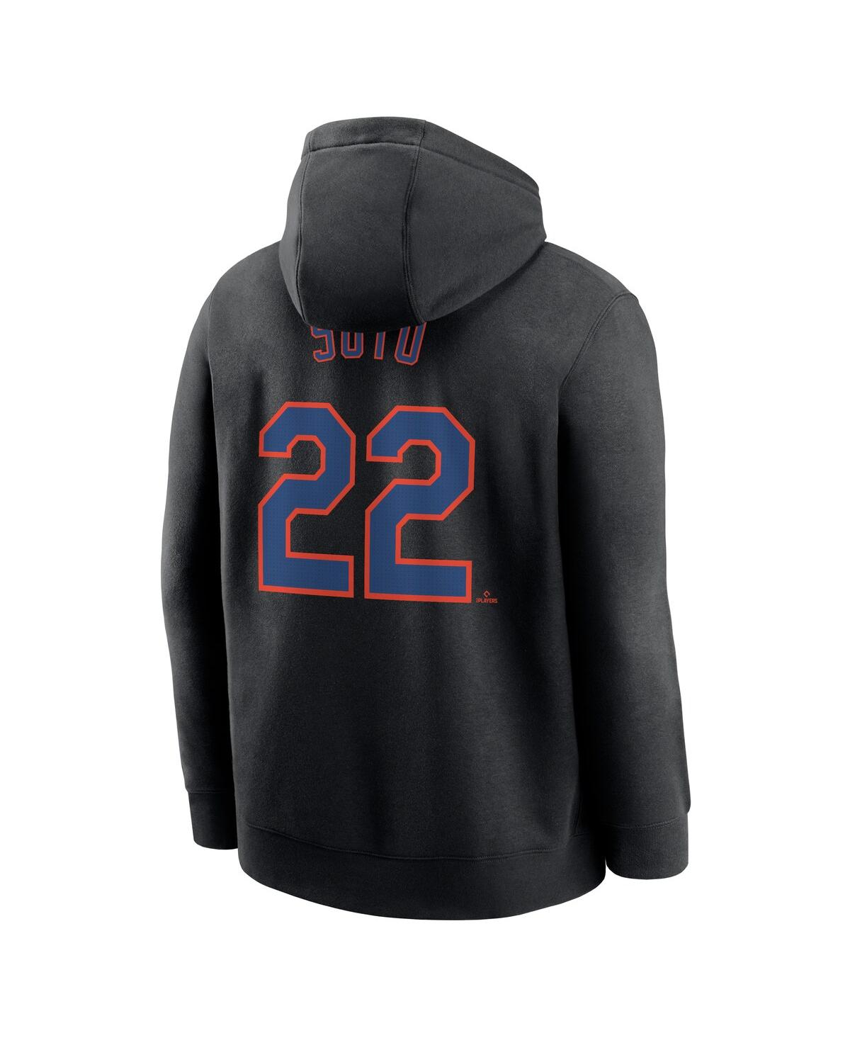 Nike Juan Soto Black New York Mets Player Name & Number Club Fleece Pullover Hoodie In Black