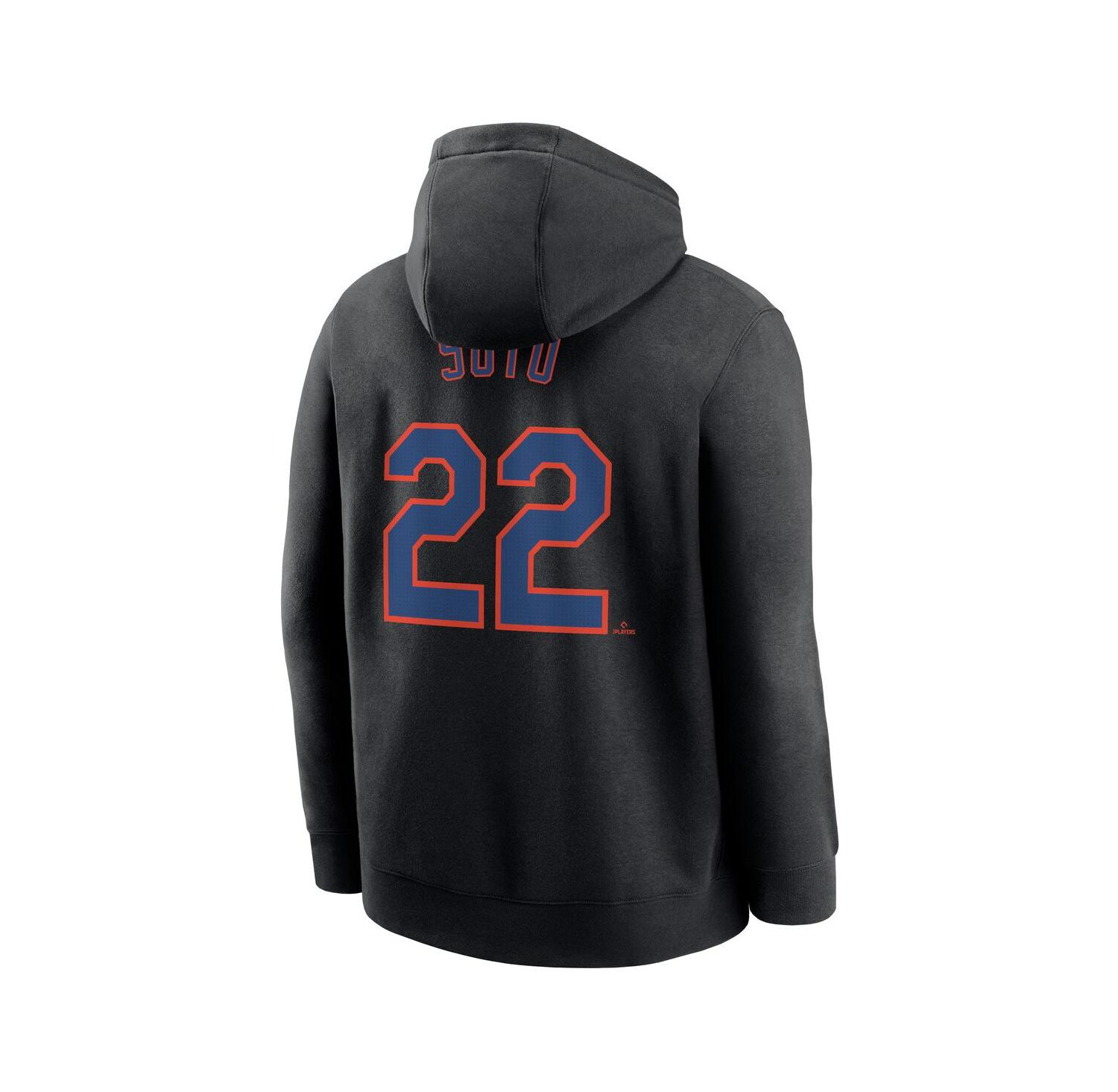 Men's Juan Soto Black New York Mets Player Name & Number Club Fleece Pullover Hoodie