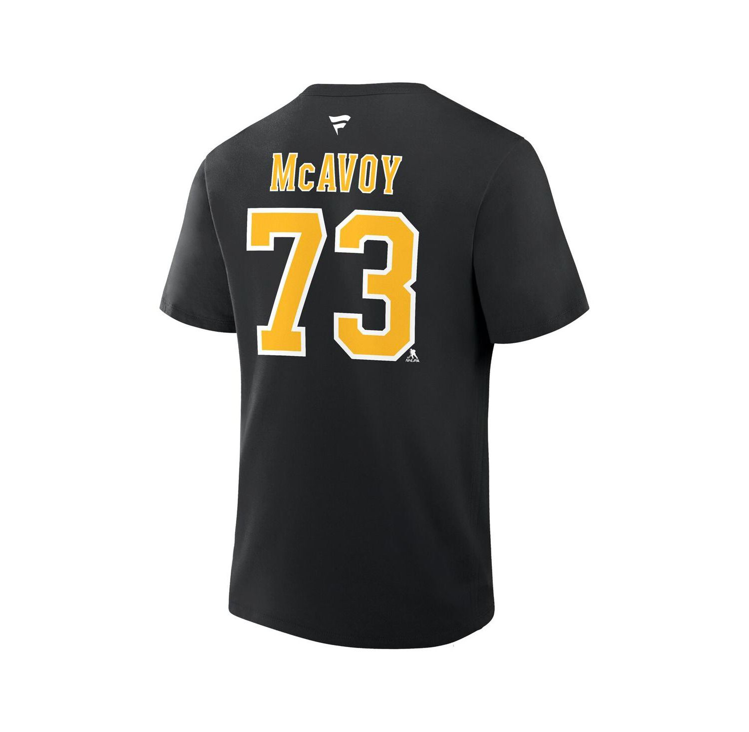 Men's Charlie McAvoy Black Boston Bruins Authentic Stack Name & Number T-Shirt