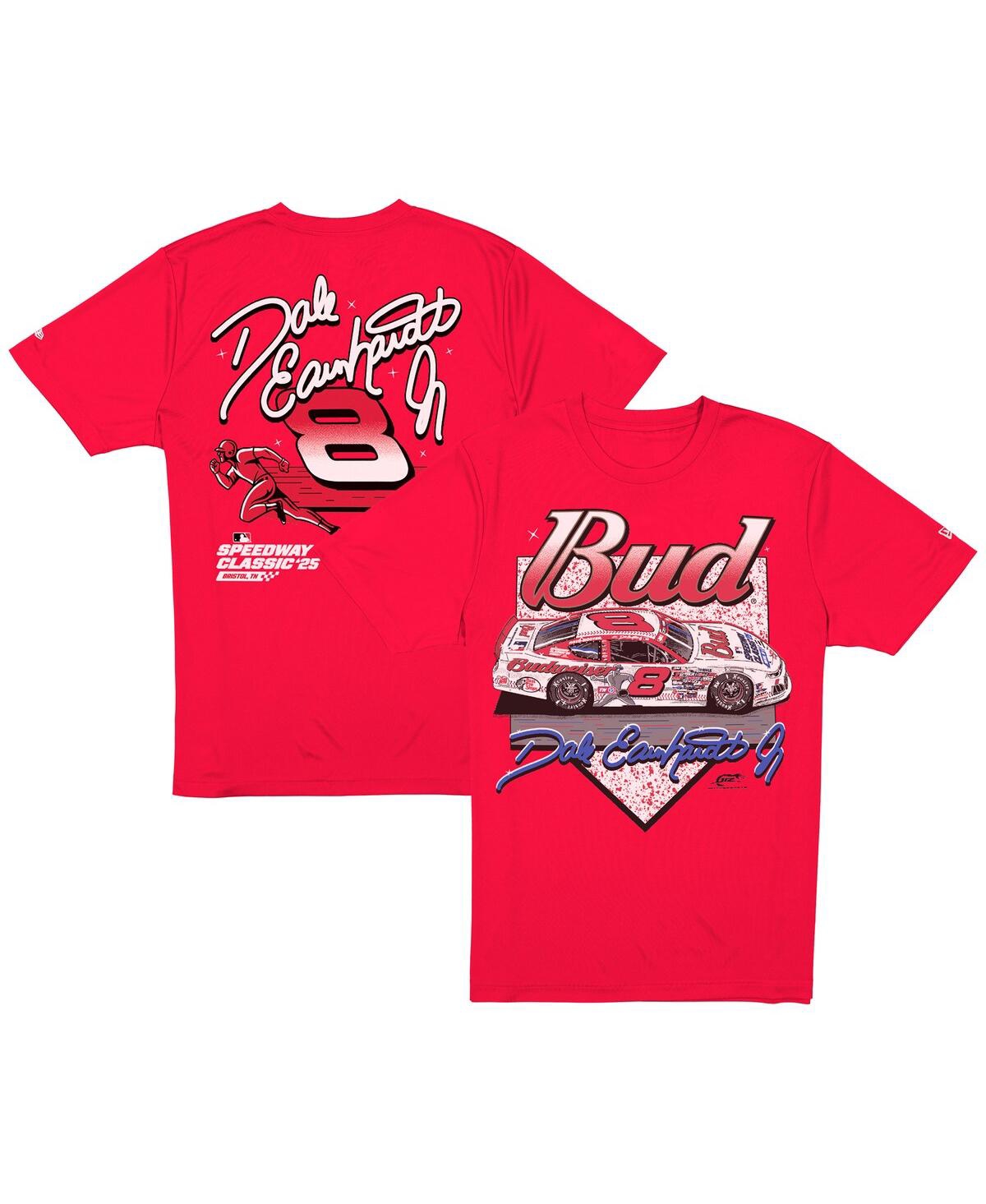 Men's Red Dale Earnhardt Jr. Budweiser x Mlb 2025 Speedway Classic Car T-Shirt - Red