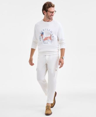 Men's Long-Sleeve Cotton Hound Dog Graphic Sweatshirt, Macy's Exclusive