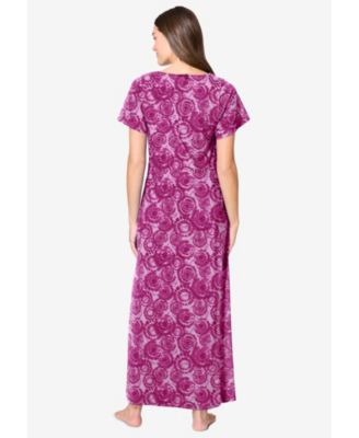 Plus Size Body Ruche Maxi Gown