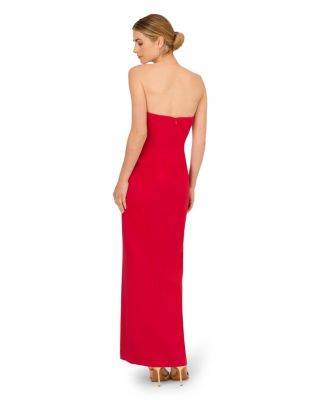 Women's Crepe Sleeveless Slit Gown