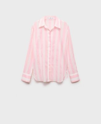 MANGO - Women's Striped Cotton Shirt