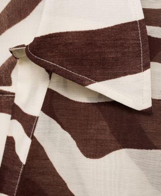 Women's Flowy Zebra Printed Shirt