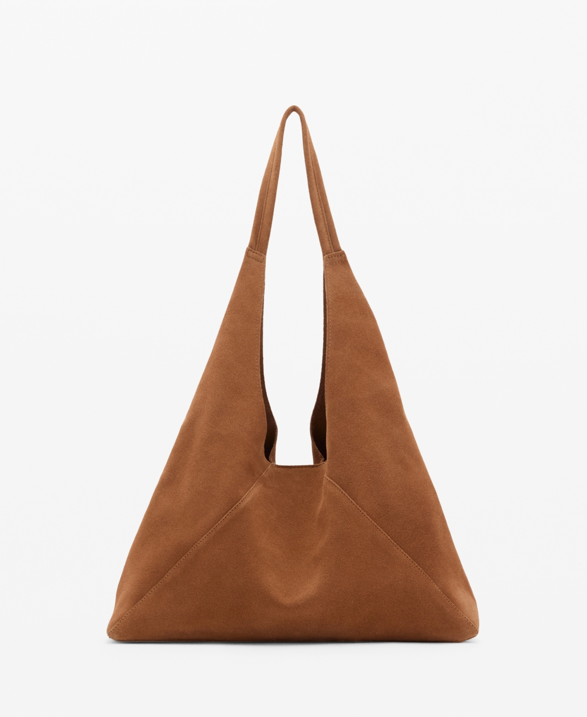Women's Suede Shoulder Bag - Leather