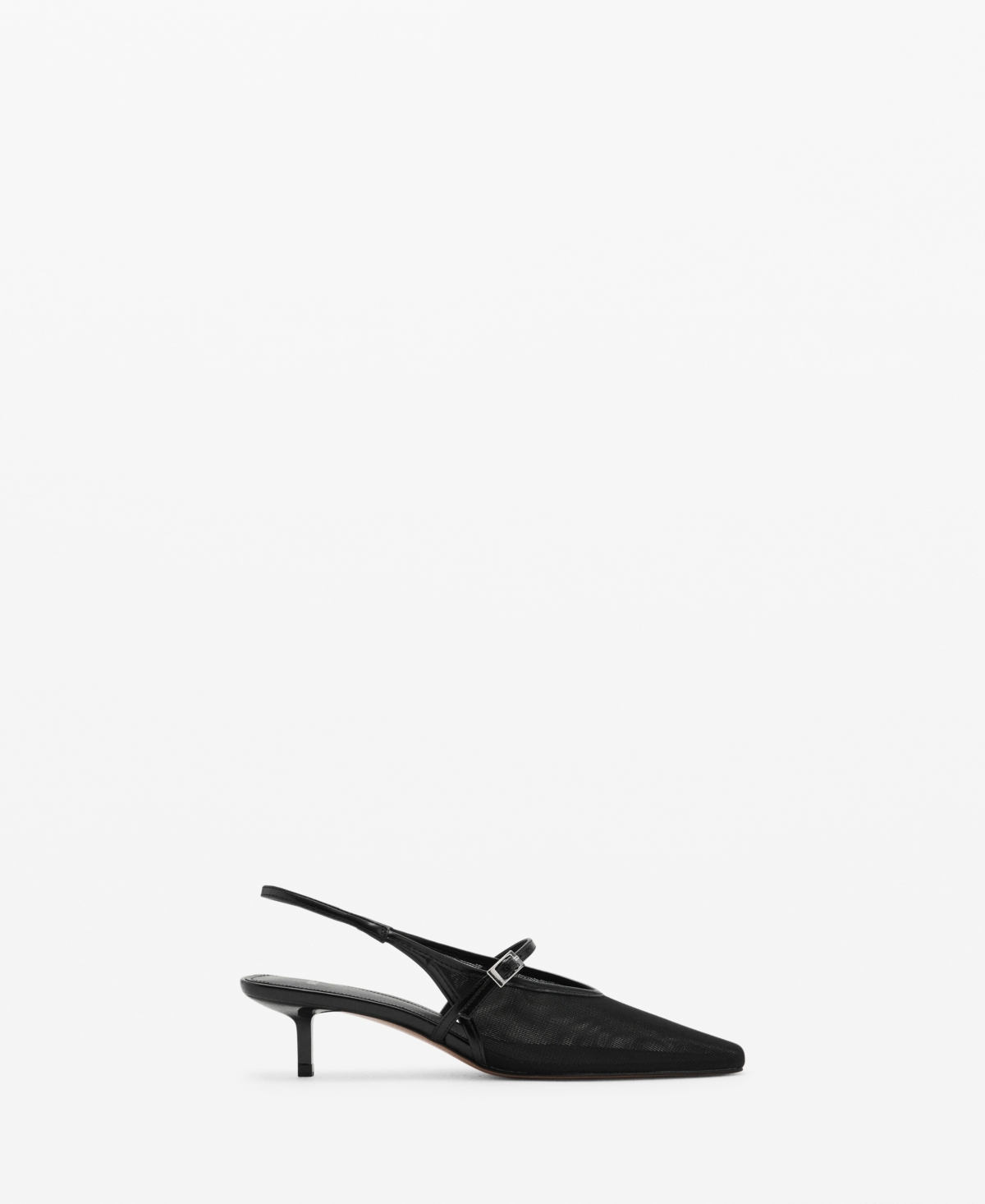 Mango Slingback Mule In Black