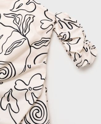 Women's Strapless Floral Dress