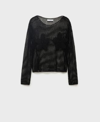 MANGO - Women's Knit Embroidered Sweater