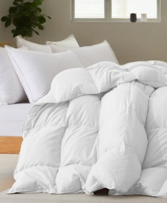 360 Thread Count All Season Box Quilted White Goose Down and Feather Fiber Comforter, California King