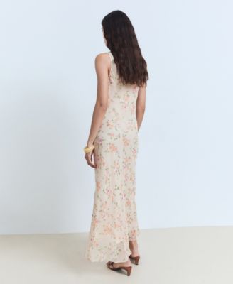 Women's Draped Floral Dress