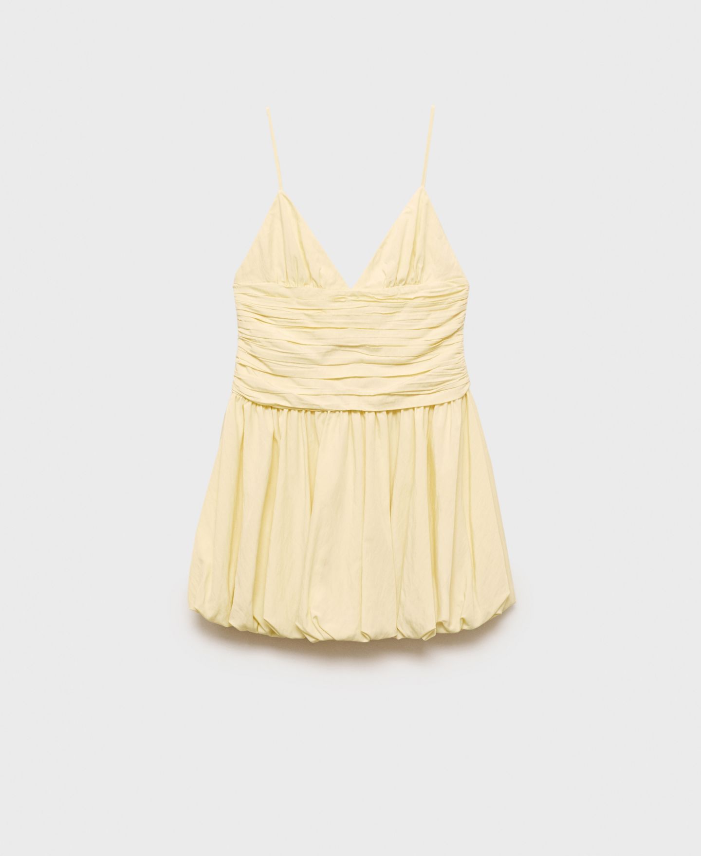 Женское платье Mango Short Balloon-Effect, цвет: Пастельный жёлтый — фото 3