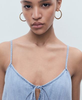 Women's Strappy Denim Dress