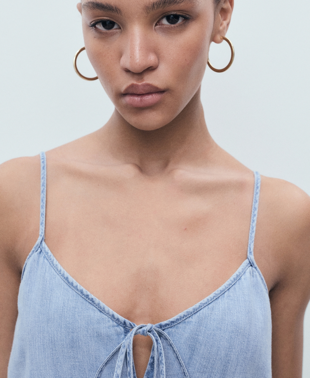 Mango Women's Strappy Denim Dress