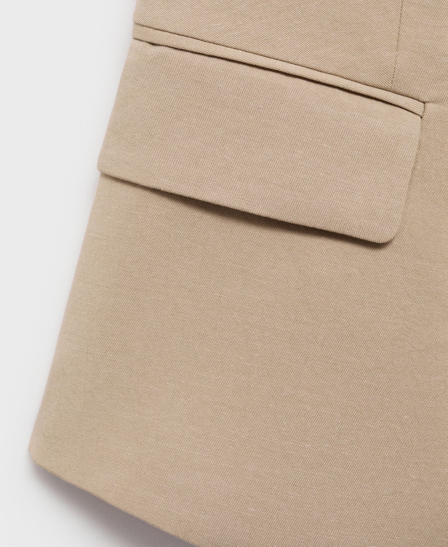 Женский жилет Mango Linen Suit Vest, цвет: Средний коричневый — фото 5