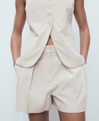 Women's Pleated Tailored Shorts
